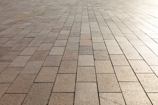 Brick pavement texture background
