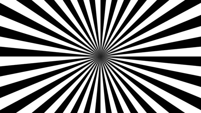 Abstract background with black and white radial sunburst pattern for creative graphic design.