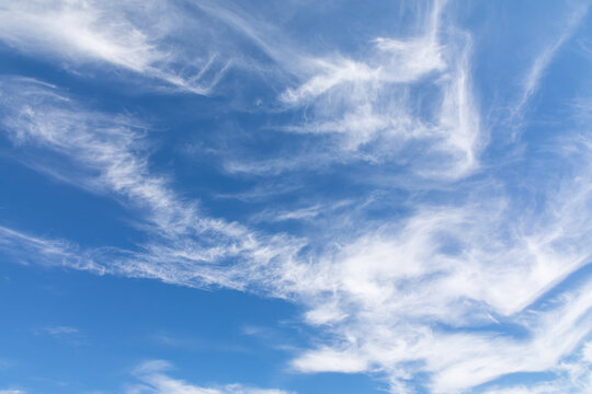 White clouds and blue sky