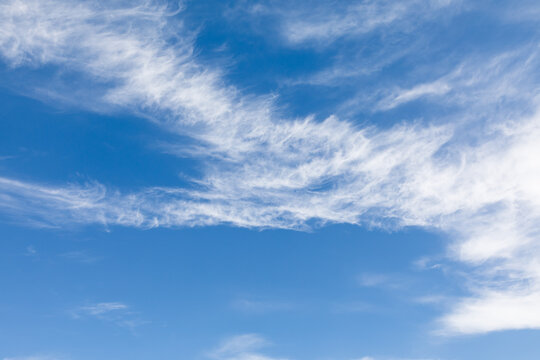 White clouds and blue sky