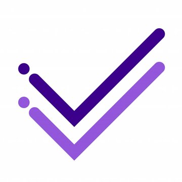Double Check animation icon for social media, presentations, videos, websites. Alpha Channel