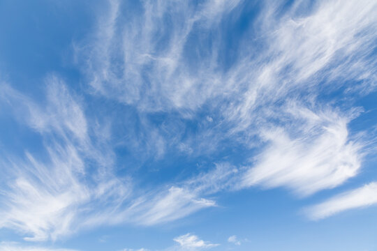 White clouds and blue sky