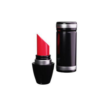 lipstick 3d render icons