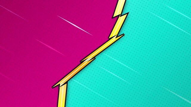 Generic comic style lightning bolt transition animation