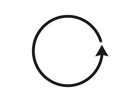 Simple circular arrow icon showing clockwise direction
