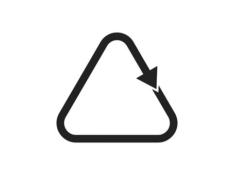 Recycling symbol with arrow pointing clockwise