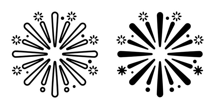Fireworks vector illustration for celebration logo