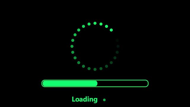 Please wait black and white loading bar animation. Volume scale visualization outline 2D cartoon 4K video downloader motion graphic. Level status