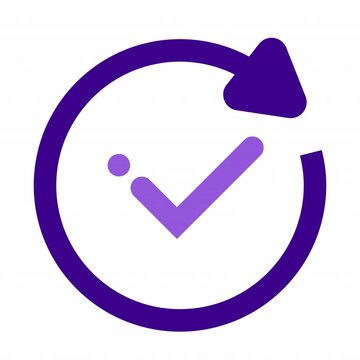 Reload Check animation icon for social media, presentations, videos, websites. Alpha Channel