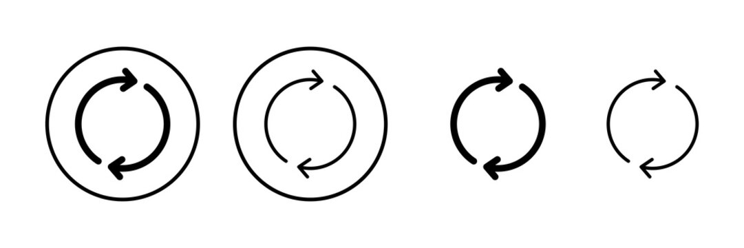 Refresh icon symbol for apps and websites. Reload sign and symbol. Update icon.