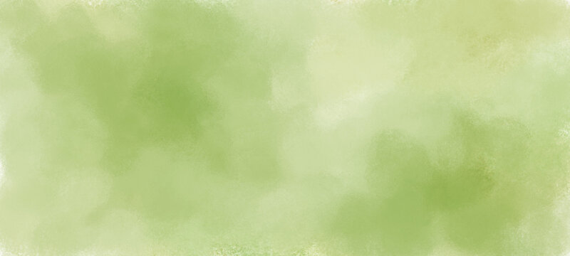 Pale green watercolor texture with soft cloudy shapes and subtle paper grain, creating gentle abstract background for design projects and creative layouts