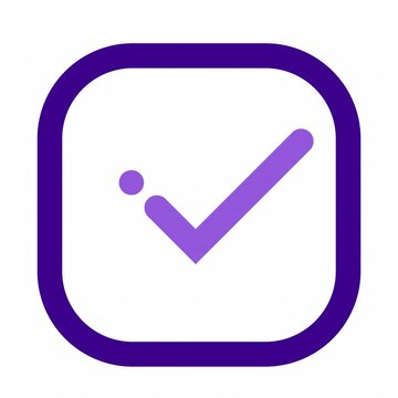 Rounded Check animation icon for social media, presentations, videos, websites. Alpha Channel