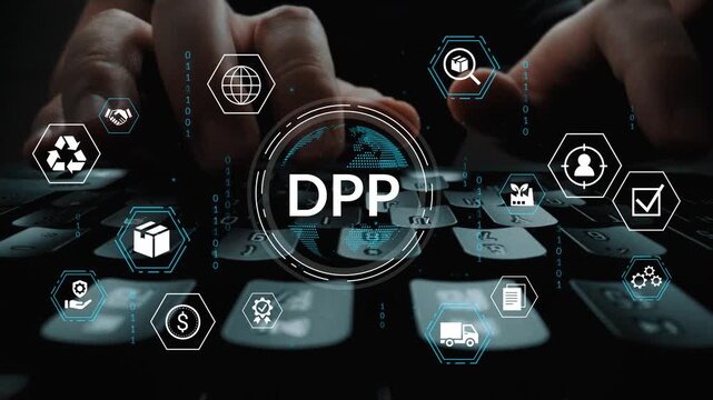 Digital Transformation in Business Operations with Innovative Technology and Global Connections Represented by Icons on Keyboard Background. Entropy.