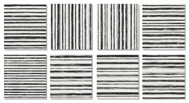 Abstract Line Patterns: Horizontal & Vertical Textures, Minimalist Design, Black & White, Geometric Backgrounds