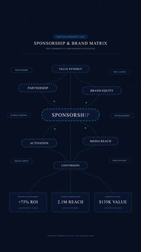 flowchart diagram infographic network technology structure loop footage