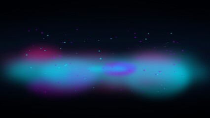 Stellar nebula wallpaper with glowing cyan and magenta lights and floating dust particles © MDAmanullah