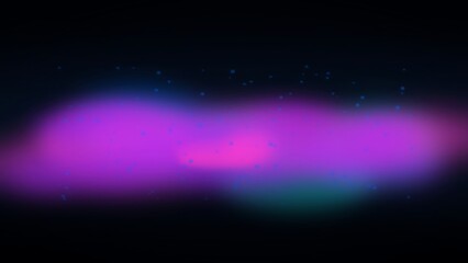 Cosmic nebula background featuring glowing purple and blue light with floating particles © MDAmanullah
