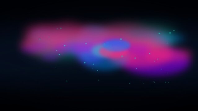 Pink and blue cosmic nebula cloud backdrop featuring vibrant glowing light and floating particles