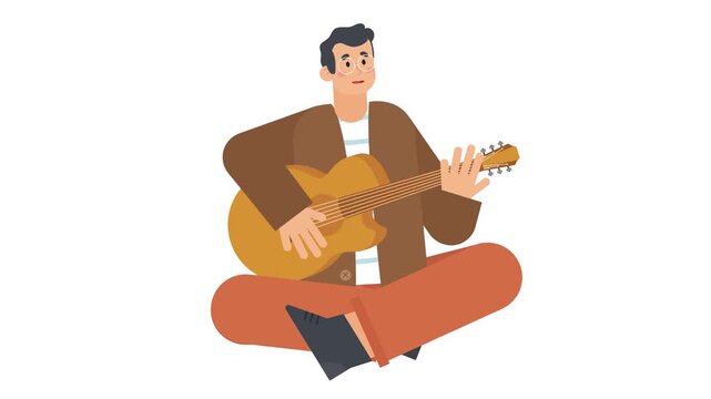 man playing guitar