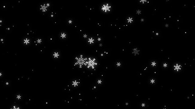 Christmas background of winter snowflakes falling, Falling snowflakes winter background, christmas snowflakes holiday decoration background, Snowfall made of big beautiful snowflakes