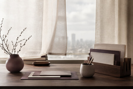 Translucent Privacy Curtain with a Small Controlled Opening