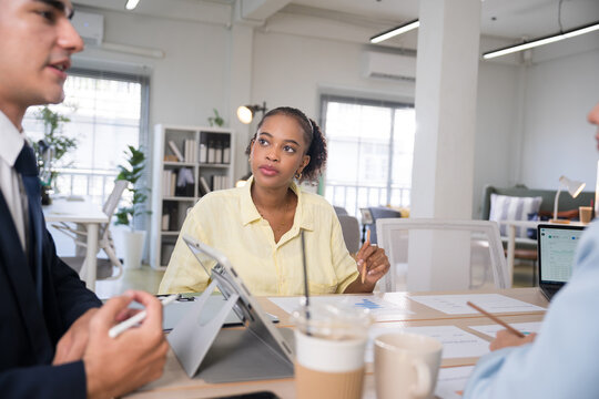 Business team meeting in a modern office corporate strategy, and teamwork.