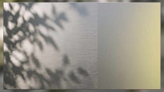 Brushed anodized aluminium sheet with fine linear grain and soft shadows, sleek textured backdrop for design
