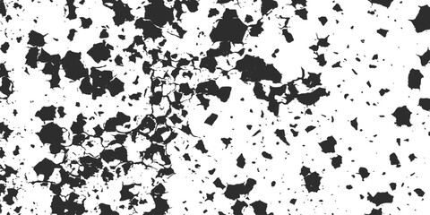 Fototapeta premium Cracked black asphalt texture with white background during bright daylight for grunge design elements