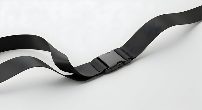 Durable Black Belt with Adjustable Fastener and Smooth Straps for Versatile and Functional Fashion Accessory