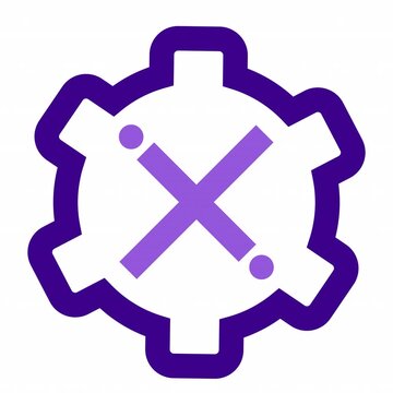 Setting Cross animation icon for social media, presentations, videos, websites. Alpha Channel