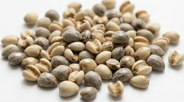 Pile of Jobs Tears Seeds Close up Natural Grains Healthy Food Ingredient White Background