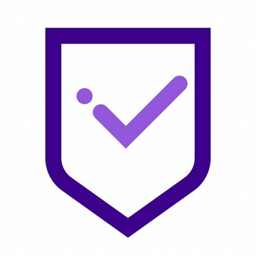 Shield Cross animation icon for social media, presentations, videos, websites. Alpha Channel