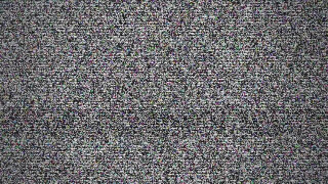 Static noise on television screen analog interference signal