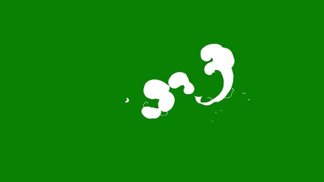 2d flash smoke FX animation, cartoon smoke electric blast and rotation effect, 2D FX comic style animation for green screen background, motion design, animated elements composition. 4K video