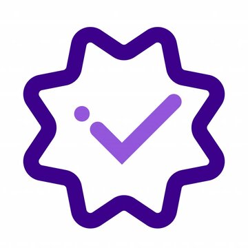 Verified Check animation icon for social media, presentations, videos, websites. Alpha Channel