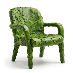 Fototapeta premium Chair Made With Leaf 