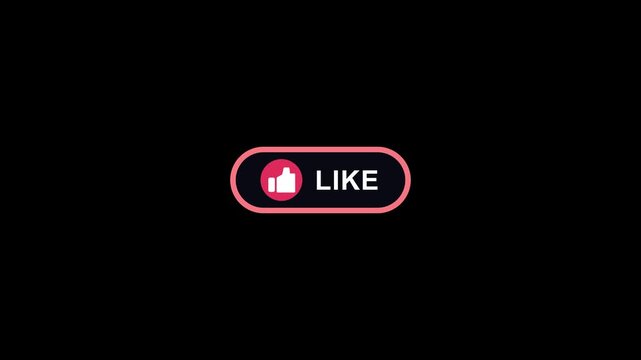 like button overlay graphic for social media content social media like button with an arrow click effect on black background
