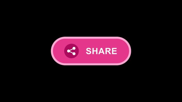 YouTube share button with text and icon on black background share button icon with computer mouse cursor hovering on black background click internet social web design click icon