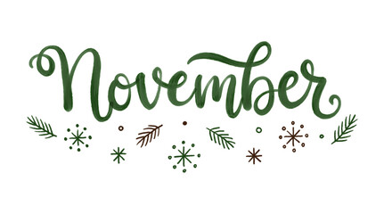 november green typography lettering © 원미 김