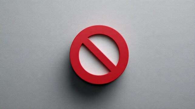 restricted. Red prohibition symbol overlaid on product icon against minimalist gray background. STEM education sheets, lab safety posters, designed for STEM education and laboratory safety posters.