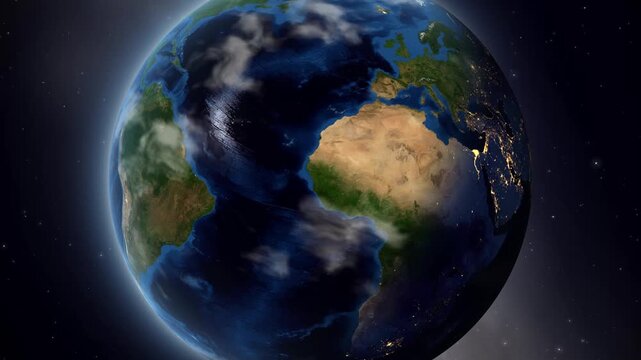 Satellite Zoom From Outer Space to Sennar Sudan
