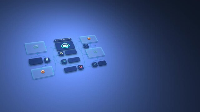 Autonomous AI Agent Processing Information Through Intelligent Automation Workflow