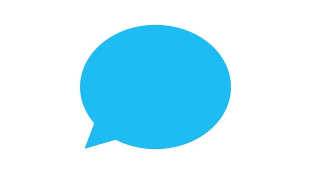 Dynamic message text speech bubble simple communication icon sign, Chat message bubbles popping up animation. Alpha channel