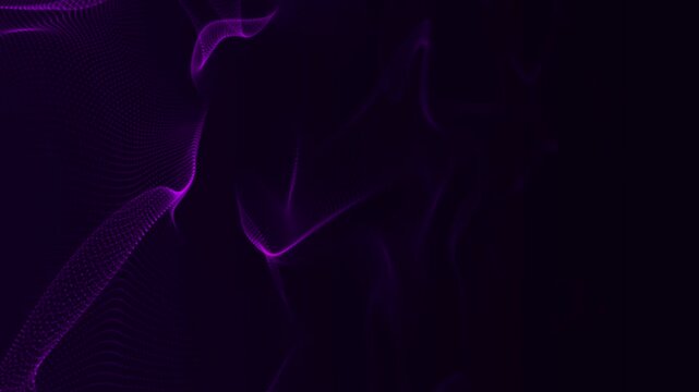 abstract purple background with wave grid lines animation, futuristic ai technology and science social media motion background