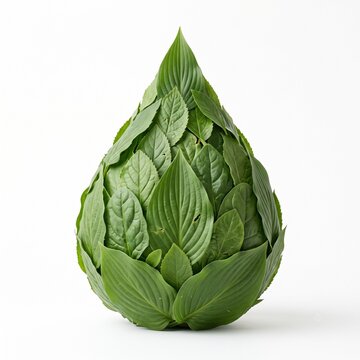 Water Drop Made With Leaf 