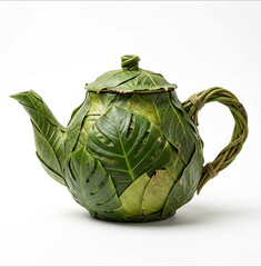 Fototapeta premium Tea pot Made With Leaf 