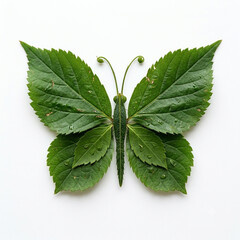 Fototapeta premium Butterfly Made With Leaf 