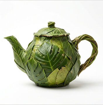 Tea pot Made With Leaf 