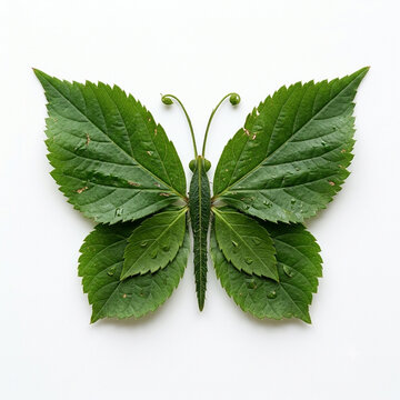 Butterfly Made With Leaf 