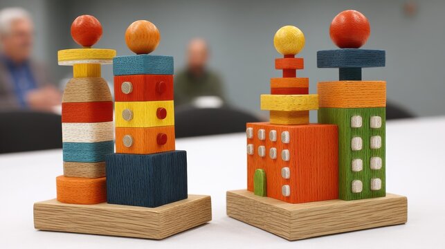Bauhaus design modernist models by students architecture class minimalist geometric structures